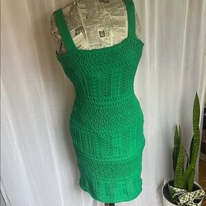 Green Knit Bodycon Dress